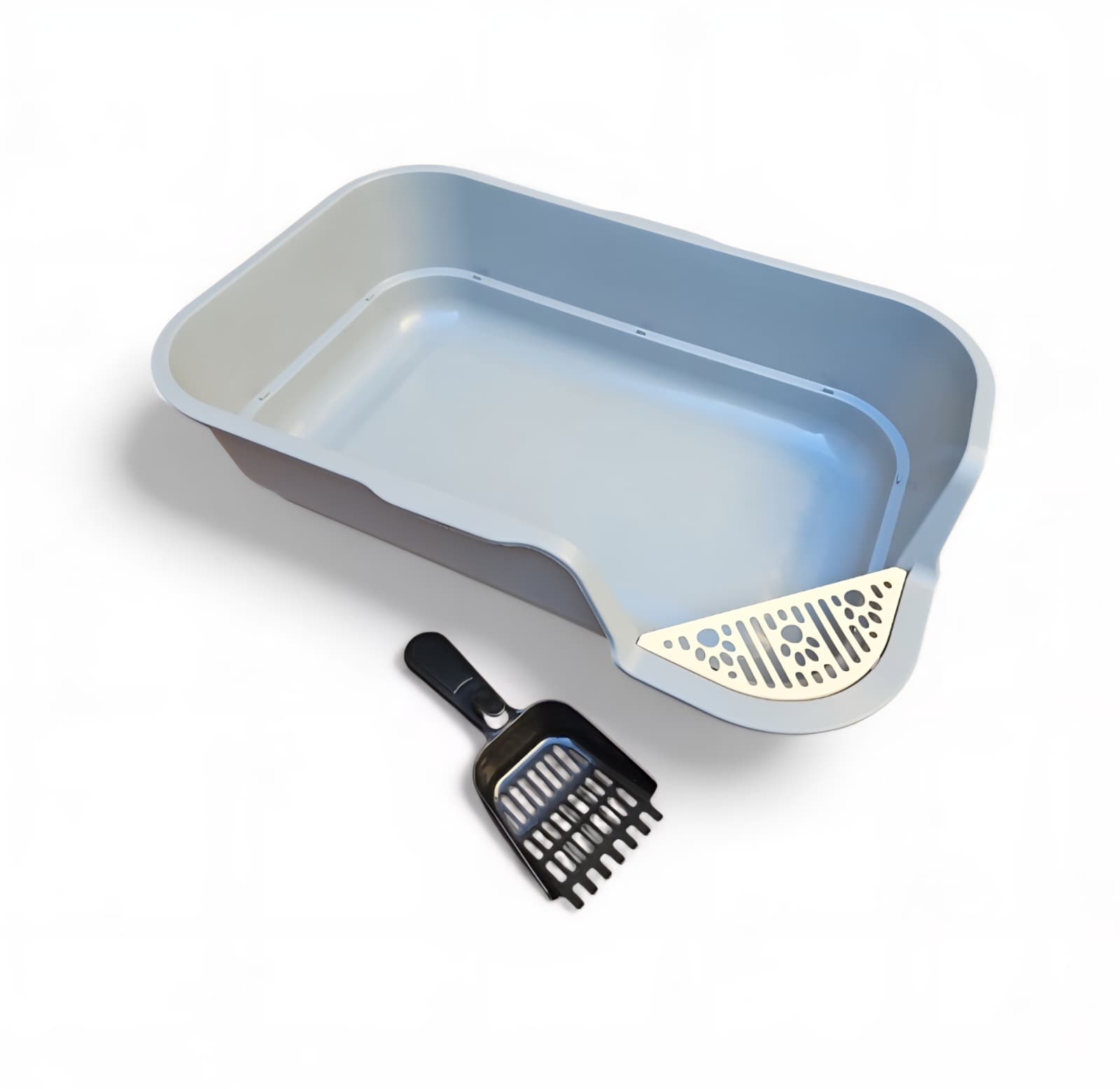 Bandeja sanitaria rectangular con borde