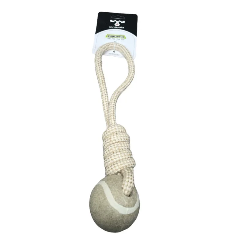 Juguete cuerda beige torneada
